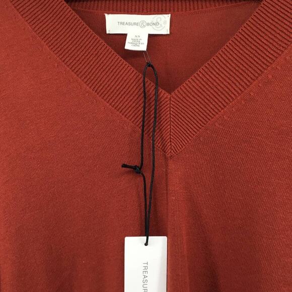 Treasure & Bond Orange Cashmere Blend Sweater XS NWT - Picture 2 of 4